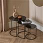 OHS Manhattan Nesting Table Stacking Coffee Side Wooden Effect Tables Set of 2/3