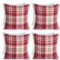 Woven Check Cushion Covers Tartan Pack of 2/4 Filled Case Pad Set 18