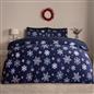 Snowflake Teddy Fleece Duvet Cover Bedding Set Winter Christmas Quilt Bed Soft