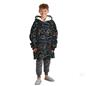 Dreamscene Game Remote Hoodie Blanket Soft Fleece Oversized Kids Throw, Black
