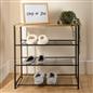 4 Tier Storage Unit Shoe Organiser Hallway Office Home Decor Wire Shelving Unit