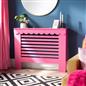 OHS Scallop Radiator Cover Engineered Wood Modern Side Board Cabinet Shelf