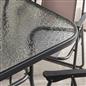 OHS 8 Piece Patio Set Foldable Table Chairs Parasol Outdoor Garden Furniture
