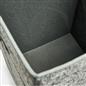 OHS Laundry Basket Faux Linen Folding Hamper Bag Clothes Bin Storage with Lid