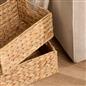 Natural Storage Cube Folding Rope Organiser Woven Wicker Hamper Strong Eco Box