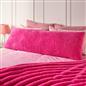 OHS Long Bolster Pillow Teddy Fleece Body Neck Pregnancy Support Cushion