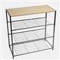 4 Tier Storage Unit Shoe Organiser Hallway Office Home Decor Wire Shelving Unit