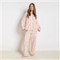 OHS Breakfast Pyjama Set Jersey Button Through Ultra Soft Nightwear Loungewear