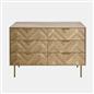OHS Chevron Storage Unit Chest Engineered Wood 6 Drawer Cabinet Sideboard