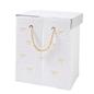 OHS Boucle Laundry Basket Foldable Clothing Hamper Washing Storage Bin
