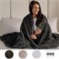 OHS Waffle Fleece Weighted Blanket Sleep Therapy Anxiety Super Soft Bed Throw