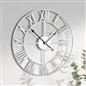Large Wall Clock Roman Numerals Skeleton Big Open Round Face Living Room Kitchen