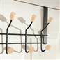 Over Door 10 Hooks Coat Hanger Wood Organiser Space Saving Home Storage Rail
