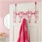 OHS Bows Over the Door Hook Hanger 5 Hooks Metal Coats Towel Rack