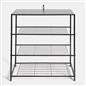 OHS Manhattan Shelf Storage 4 Tier Shoe Organiser Unit Hallway Office Home