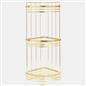 OHS 3 Tier Shower Caddy Bathroom Organiser Plastic Freestanding Corner Shelf