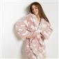 OHS Teddy Marl Dressing Gown Prints Ladies Warm Womens Loungewear Bathrobe