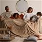 OHS Cable Knit Throw Soft Fleece Family Large Blanket Thermal Bedspread