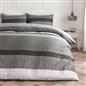OHS Multi Stripe Bedding Set Microfibre Reversible Duvet Cover with Pillowcase