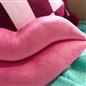 OHS Lips Shaped Cushion Decorative Filled Scatter Throw Pillow Home Decor