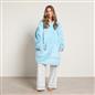 OHS Bow Lattice Hoodie Blanket Sherpa Lined Fleece Wearable Throw Thermal