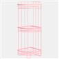 OHS 3 Tier Shower Caddy Bathroom Organiser Plastic Freestanding Corner Shelf