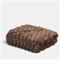 OHS Waffle Throw Bed Blanket Faux Fur Supersoft Warm Fleece Cosy Plush