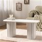 OHS Madison Coffee Table Ribbed Engineered Wood Side End Desk Home Decor