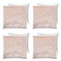 Velvet Cushion Covers Metallic Wave 2/4 Pack of Filled Plump Pads Home Decor Set