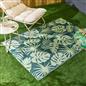 OHS Palm Print Garden Rug Outdoor Waterproof Area Mat Patio Decor