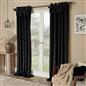 OHS Velvet Eyelet Curtains Bow Decor 2 Pair Of Ready Made Luxury Thick Ring Top