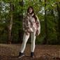 OHS Half Zip Hoodie Geometric Print Teddy Fleece Jumper Pullover Sweatshirt