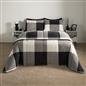OHS Check Coverless Duvet Pillowcase Bedding Set Teddy Fleece Gingham 10.5 TOG