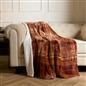 OHS Tartan Throw Sherpa Fleece Plush Flannel Blanket Warm Xmas Soft Bedspread