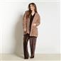 OHS Waterfall Cardigan Warm Teddy Fleece Open Front Wrap Loungewear Outwear