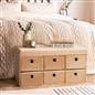 Storage Cube Unit 6 Draw Ottoman Space Saving Velvet Chest Shoe Boucle Organiser