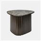 OHS Madison Side Table Ribbed Wood Effect Corner Bedside Coffee Table
