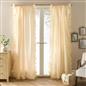OHS Stripe Frill Voile Net Curtains 2 Window Panels Sheer Rod Slot Top Pair Set