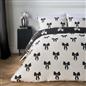 OHS Bow Reversible Duvet Cover Set with Pillowcase Polycotton Microfibre Bedding
