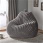 OHS Ribbed Bean Bag Chair Adult Gaming Beanbags with Filling Cosy Couch