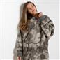 OHS Extra Long Tie-Dye Print Fleece Oversized Wearable Hoodie Blanket