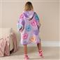 Hoodie Blanket Candy Heart Wearable Throw Oversized Giant Sherpa Fleece Plush