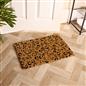 OHS Leopard Print Doormat Non Slip Indoor Outdoor Natural Coir Door Mat Rug