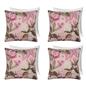 Floral Cushion Covers 2/4 Pack Sofa Couch Chair Filled Plump Seat Pads Decor Set