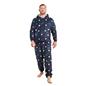 OHS Mens Printed Loungewear Set Winter Sherpa Nightwear 2-Piece Hoodie Jogger