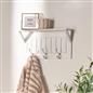 OHS Coat Rack Wall Mounted Shelf Engineered Wood Floating Display Unit