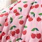 OHS Frill Edge Coverless 7.5 Tog Duvet Cherries Bedding Set with Pillowcase