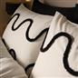 OHS Tufted Wave Bedding Set Soft Modern Duvet Cover with Pillowcase