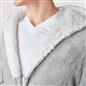 OHS Mens Dressing Gown Long Hooded Soft Flannel Fleece Sherpa Bathrobe Lounge