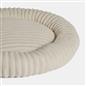 OHS Ribbed Pet Bed Soft Fleece Round Calming Anti Anxiety Cushion for Dog Cat